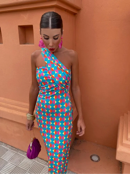 IRENE - VESTIDO MIDI ESTAMPADO