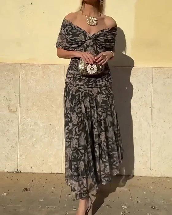 JULIETA - VESTIDO LARGO CON CUELLO EN V
