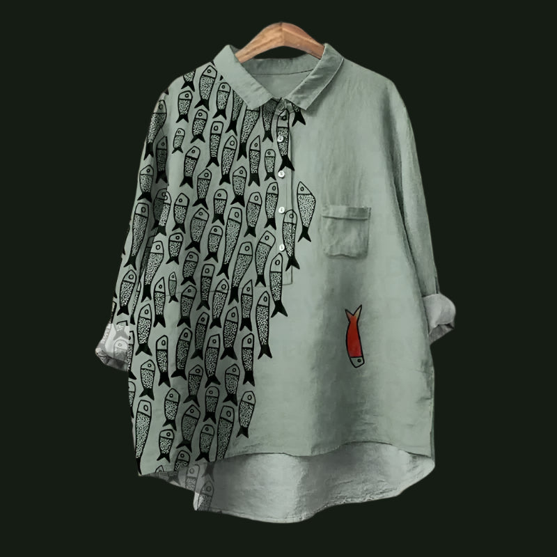 Evita | Elegante blusa estampada informal
