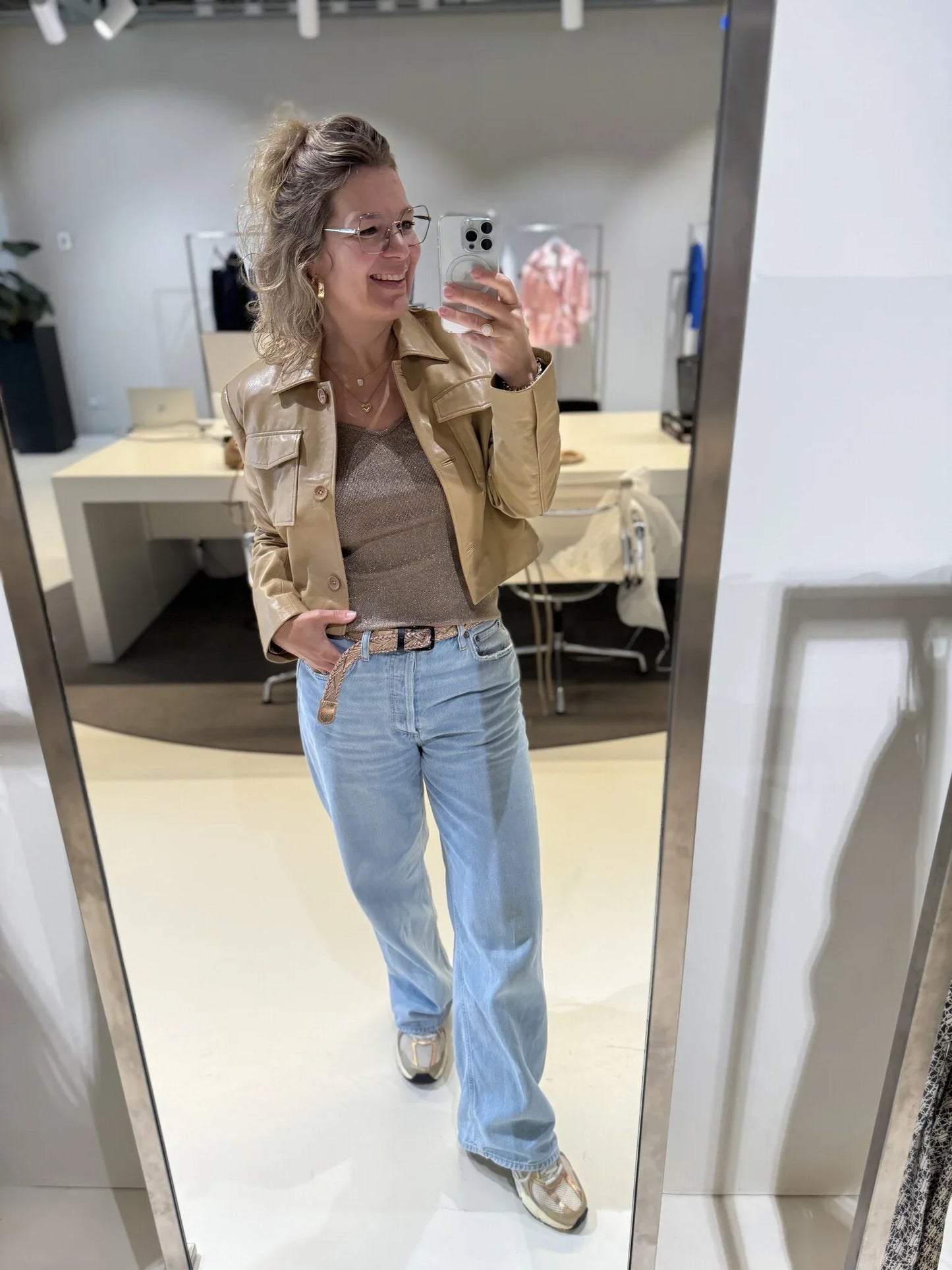 Chaqueta marrón claro