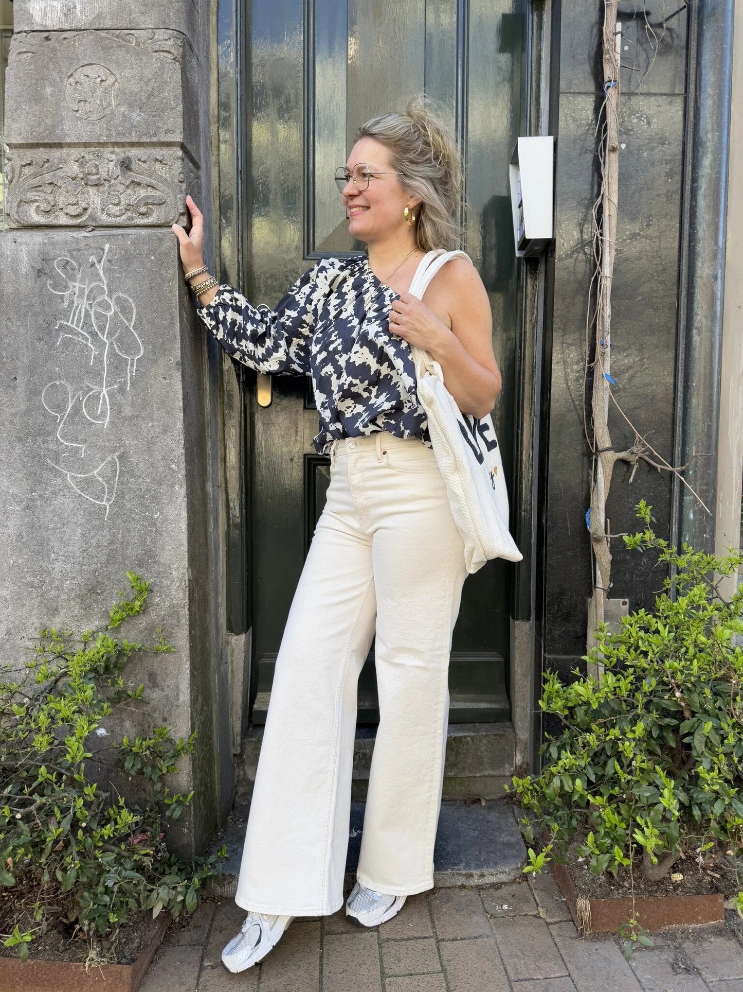 Blusa azul de moda