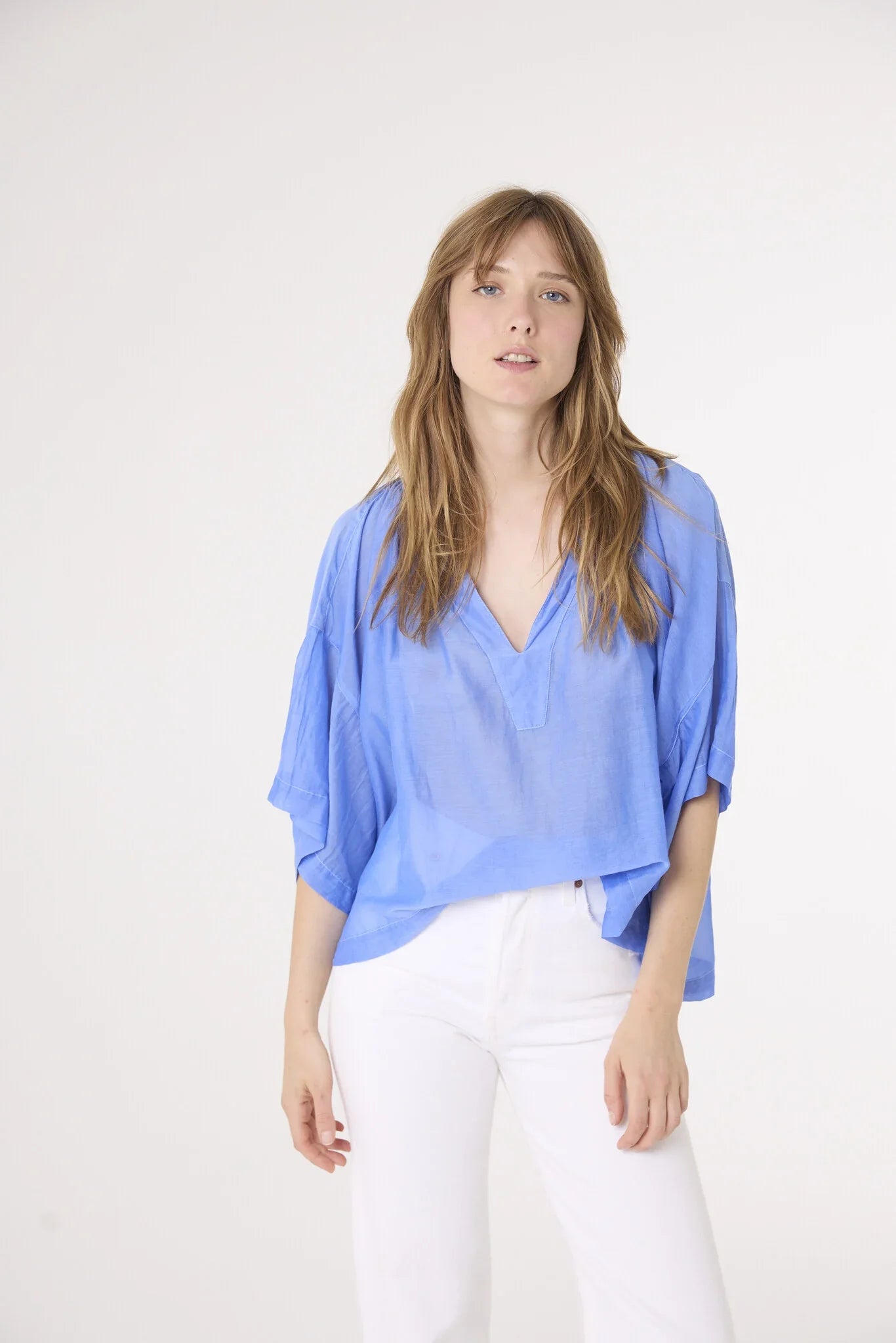 Blusa azul claro