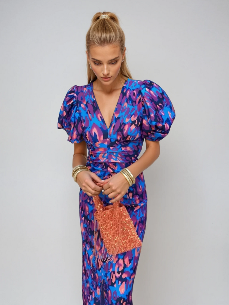 ARIEL - VESTIDO MIDI ESTAMPADO