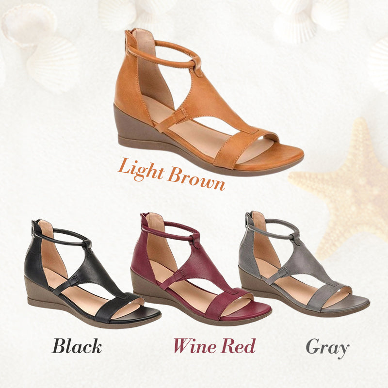 Nina | Sandalias ortopédicas de piel con tacón