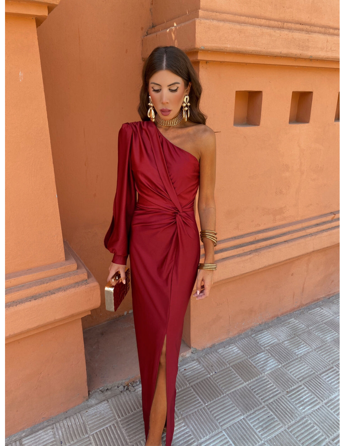 ALICIA - VESTIDO LARGO DE SATÉN