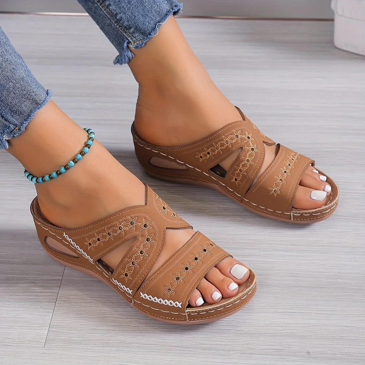 Amanda | Sandalias cómodas con cuña abierta