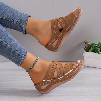 Amanda | Sandalias cómodas con cuña abierta