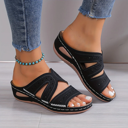 Amanda | Sandalias cómodas con cuña abierta