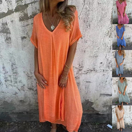 Carolina | Robe Décontractée Élégante à Décolleté en V