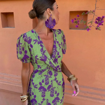 VIOLETA - VESTIDO LARGO ESTAMPADO