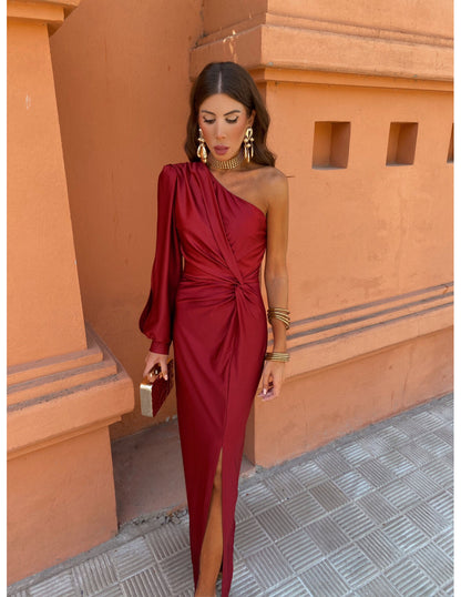 ALICIA - VESTIDO LARGO DE SATÉN