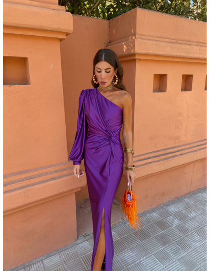 ALICIA - VESTIDO LARGO DE SATÉN