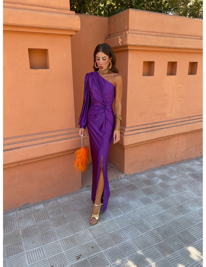 ALICIA - VESTIDO LARGO DE SATÉN